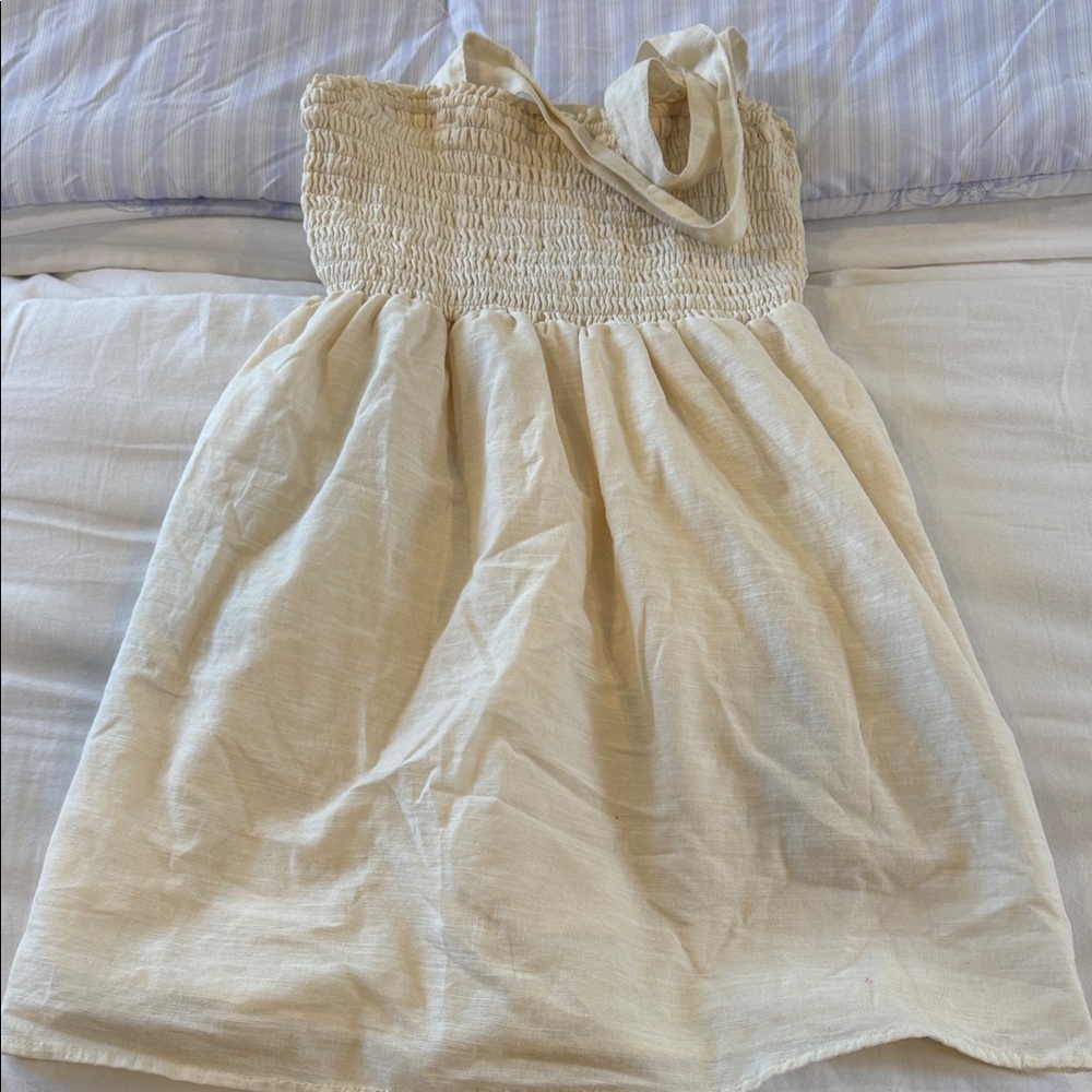 Aerie Cream Casual Dress